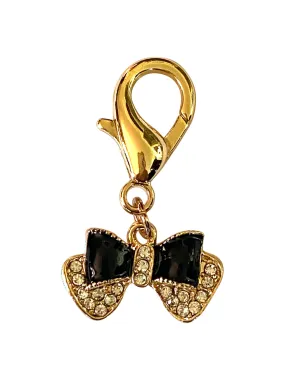 Parisian Bow, Black Collar Charm