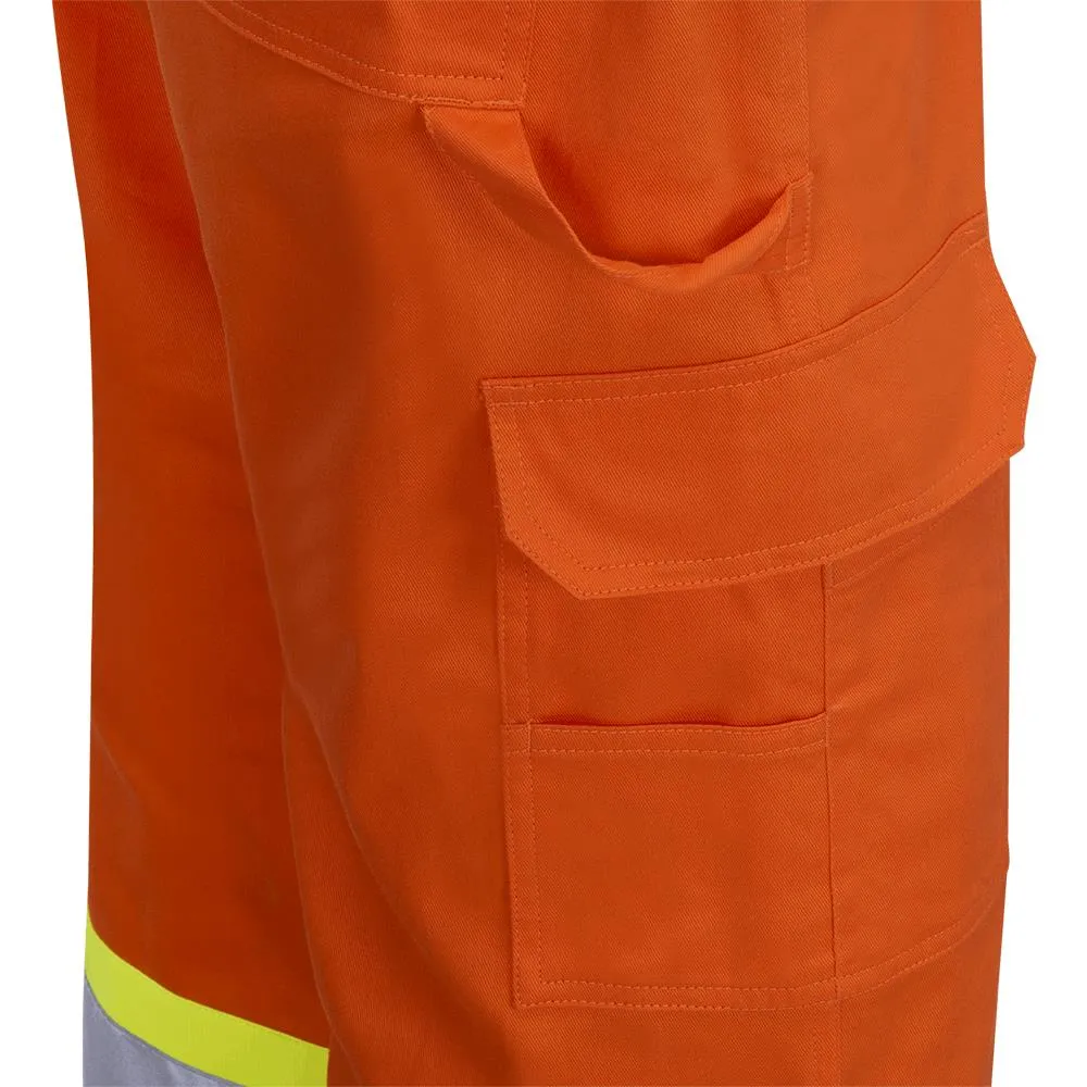 PIONEER HI-VIS BRIGHT SAFETY CARGP PANTS - COTTON TWILL - HI-VIS ORANGE