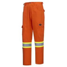 PIONEER HI-VIS BRIGHT SAFETY CARGP PANTS - COTTON TWILL - HI-VIS ORANGE