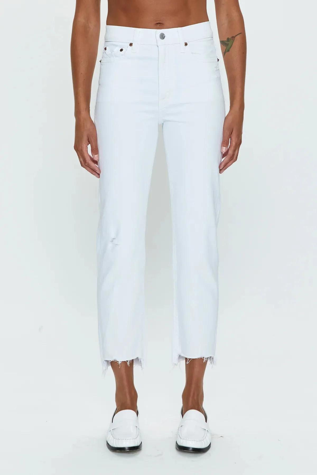 PIS Charlie High Rise Straight Jean in White