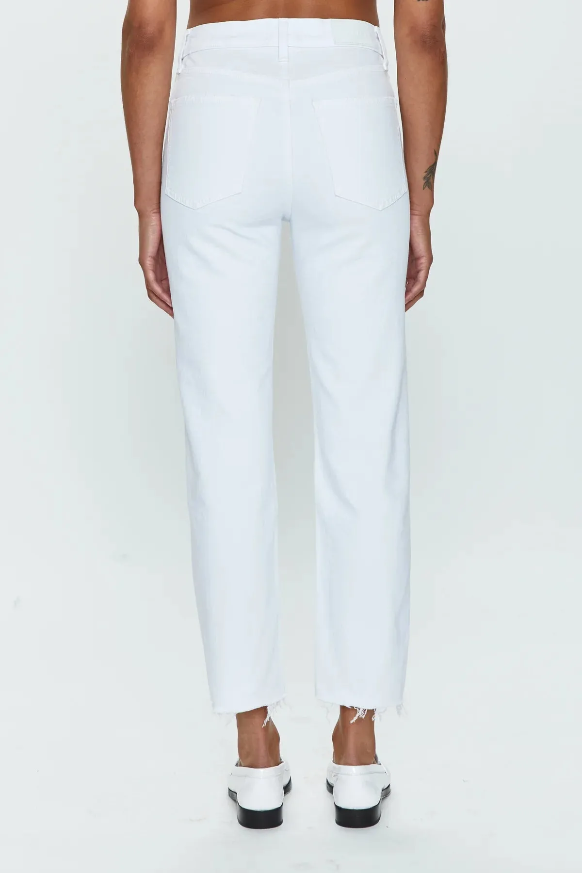 PIS Charlie High Rise Straight Jean in White