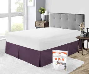 PLUM PLEATED BED SKIRT