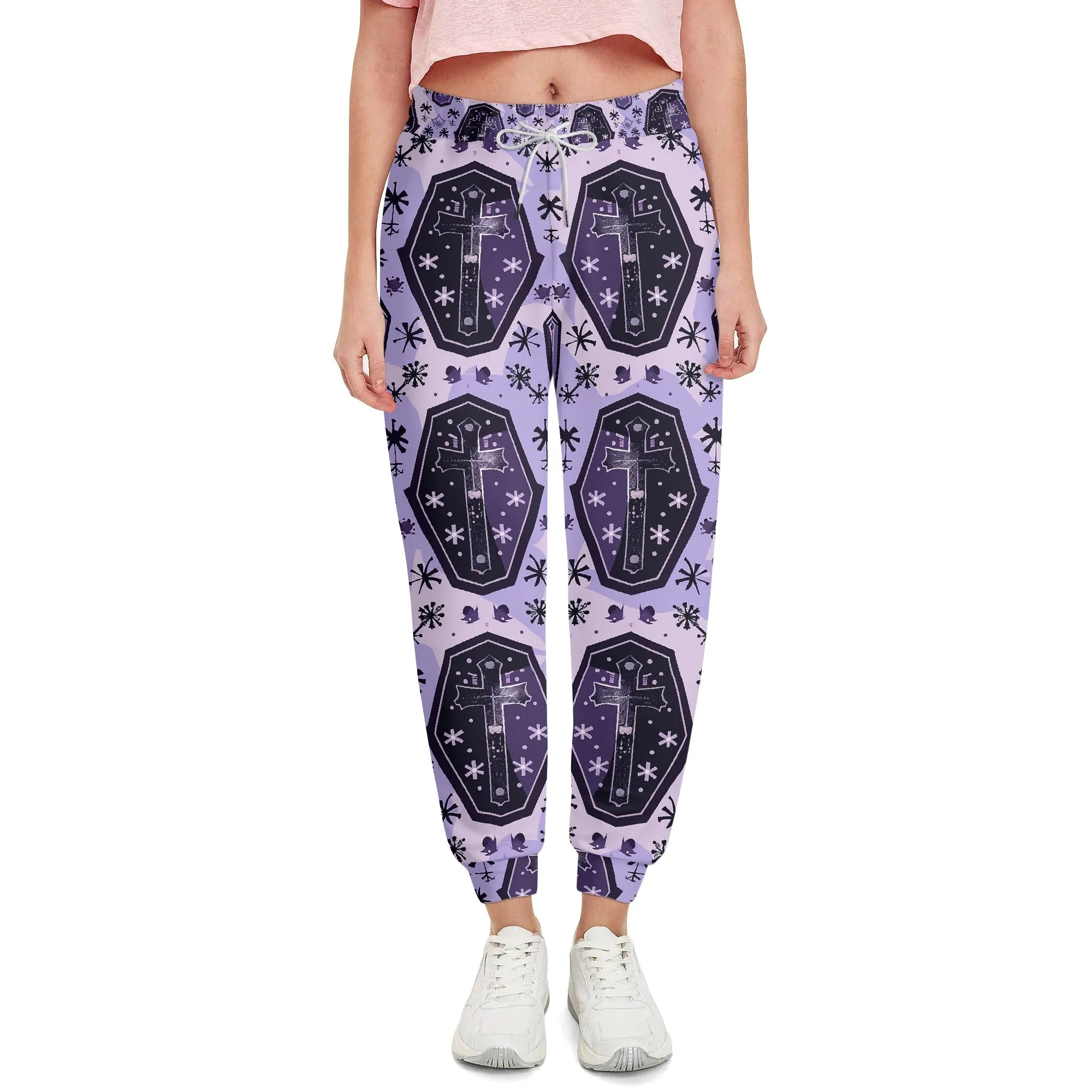 Purple Cross Coffins Joggers Sweatpants