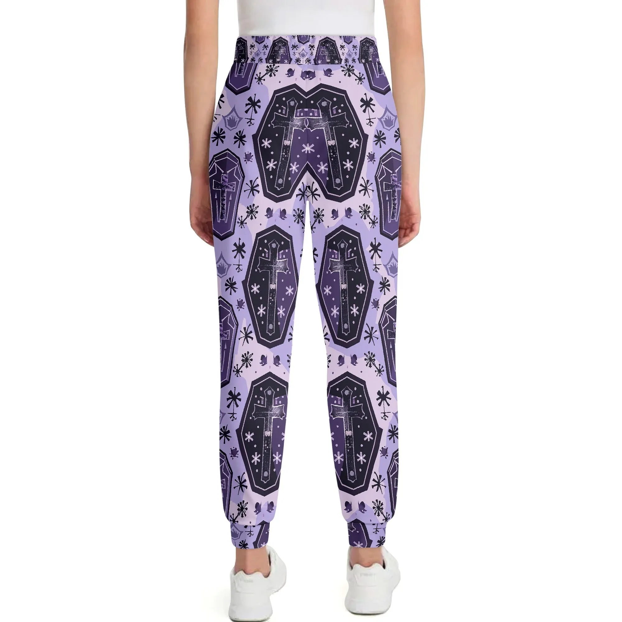 Purple Cross Coffins Joggers Sweatpants