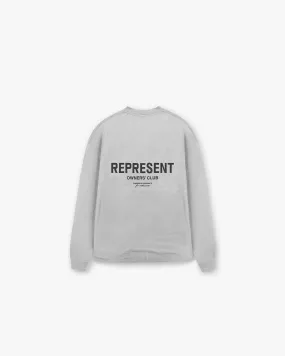 Represent Owners Club Long Sleeve T-Shirt - Ash Grey
