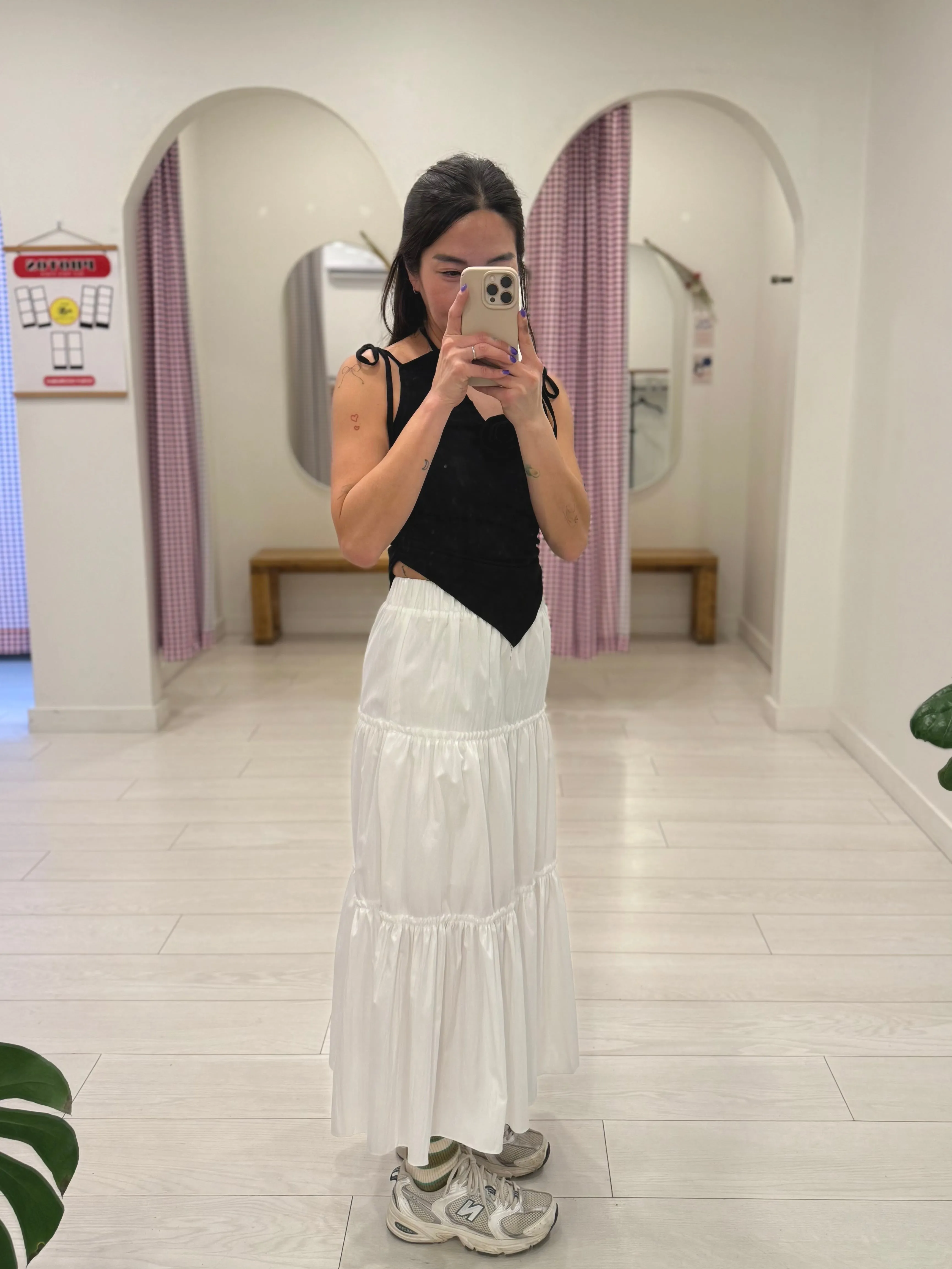 RESSY Maxi tiered skirt