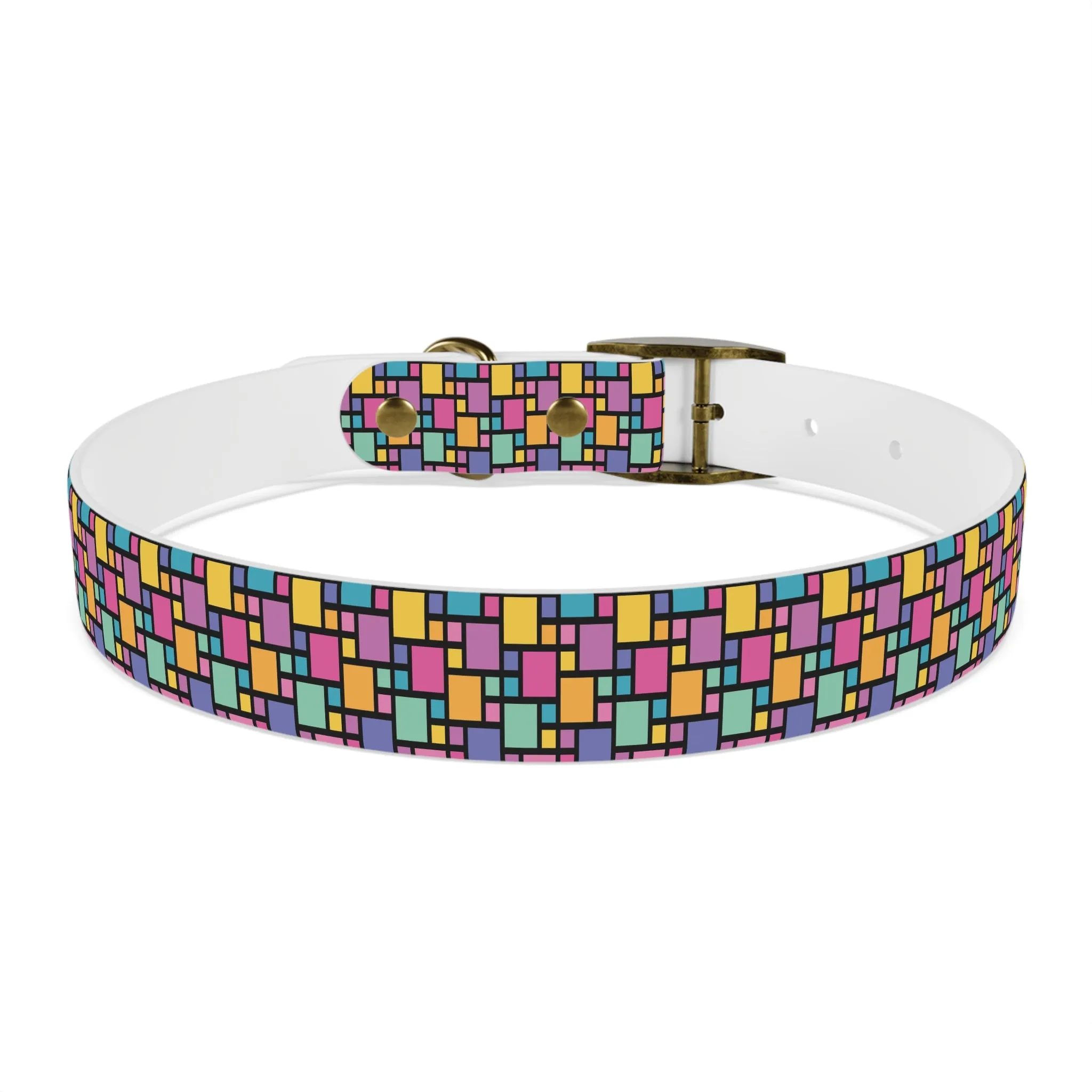 Retro Multicolor Plaid Dog Collar