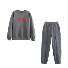 Riven – Crew neck sweatshirt & jogger-style pants – Lounge set