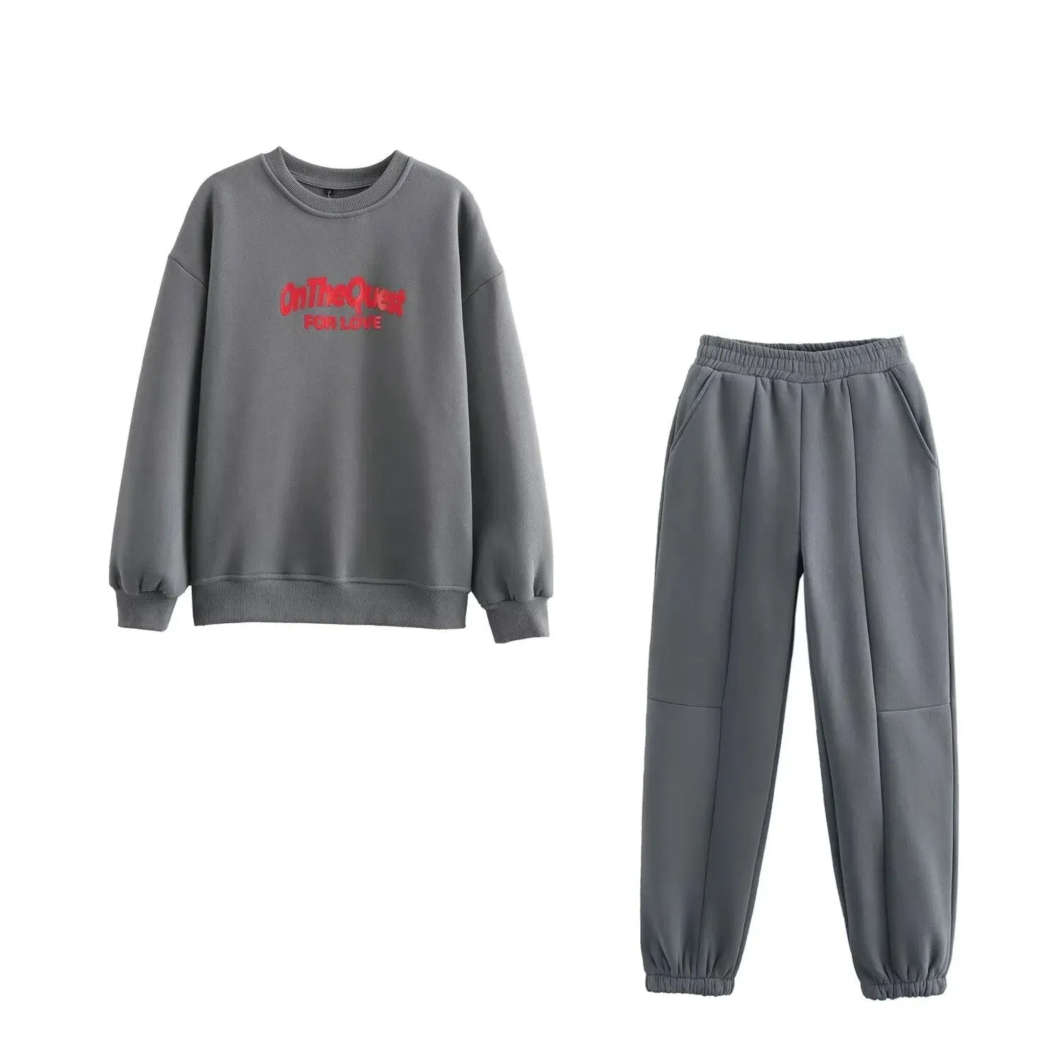 Riven – Crew neck sweatshirt & jogger-style pants – Lounge set