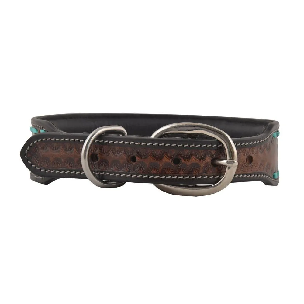 Scenic Hand Leather Dog Collar