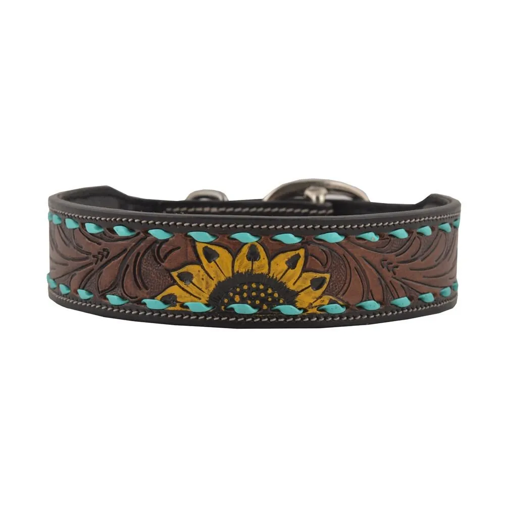 Scenic Hand Leather Dog Collar