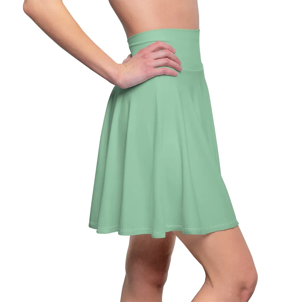Solid Mint Skater Skirt