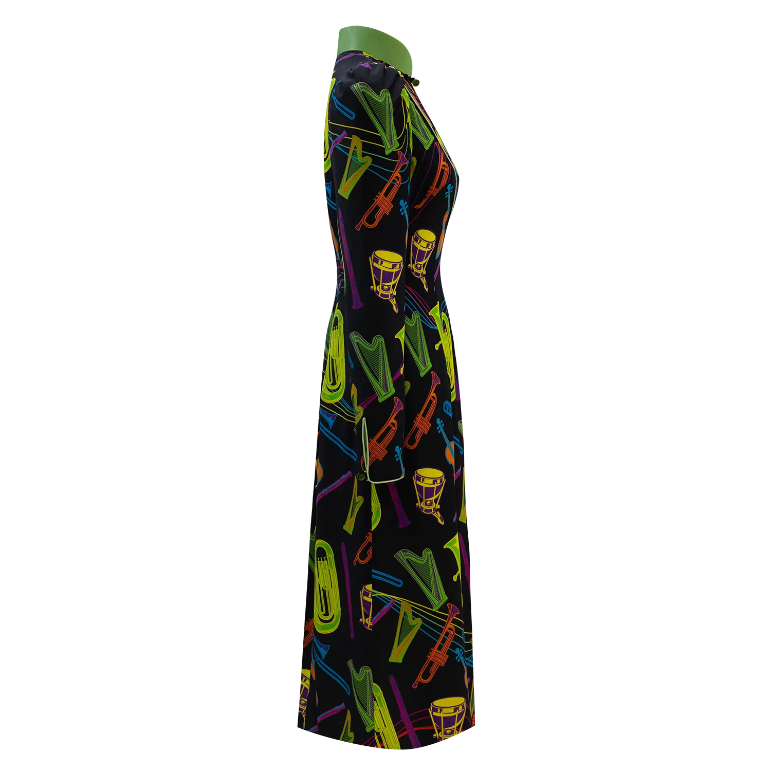 SPARKLE BY KAREN CHAN x HK Phil【NEON ORCHESTRA】100% Silk Cheongsam (Long Sleeve) (我們的快樂年代)(管弦樂)
