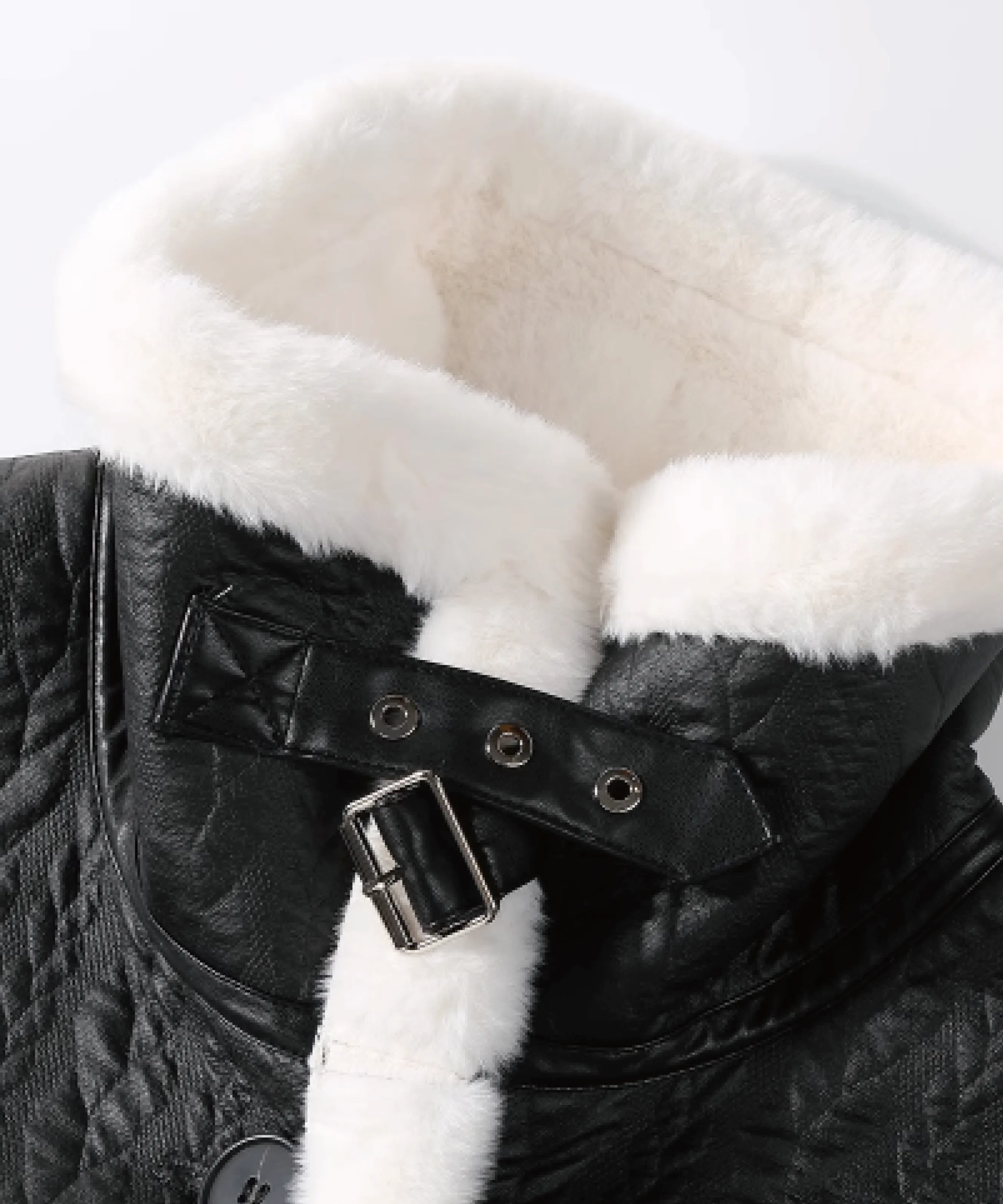Stand Collar Fur Shearling Jacket スタンドカラーファームートンジャケット