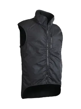 Styx Mill Oilskin Fur Lined Vest - Black