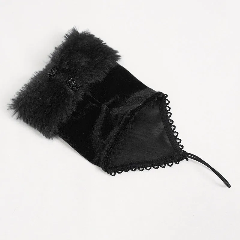 SX01801 Christmas fur ball sexy open-crotch bodysuit