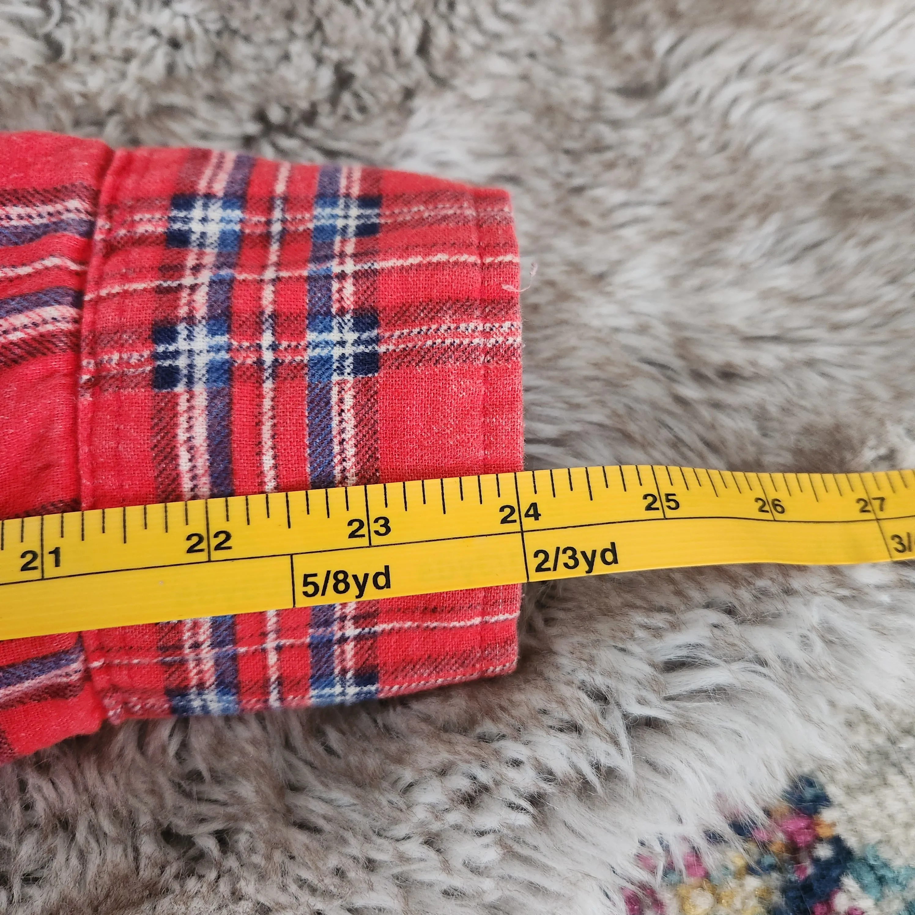 Timber Run Vintage 1980s Men's Flannel Shacket Red Plaid Size Medium
