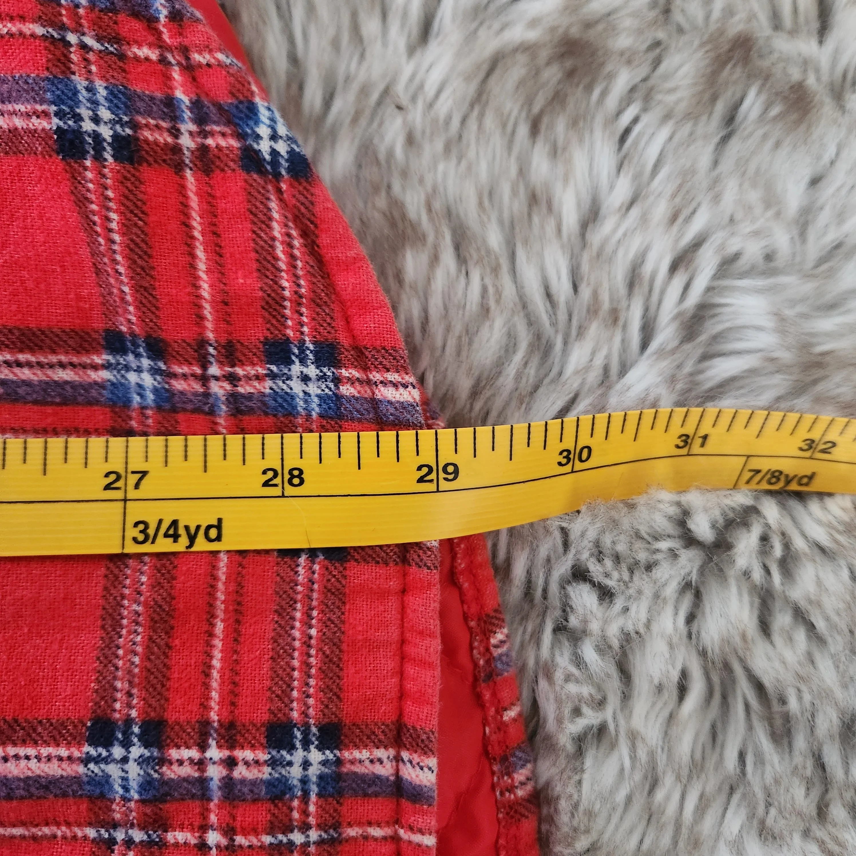 Timber Run Vintage 1980s Men's Flannel Shacket Red Plaid Size Medium