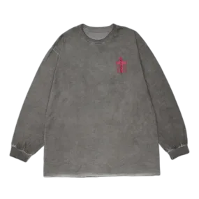 'Unbound' Graphic Print Long Sleeve Cotton Tee