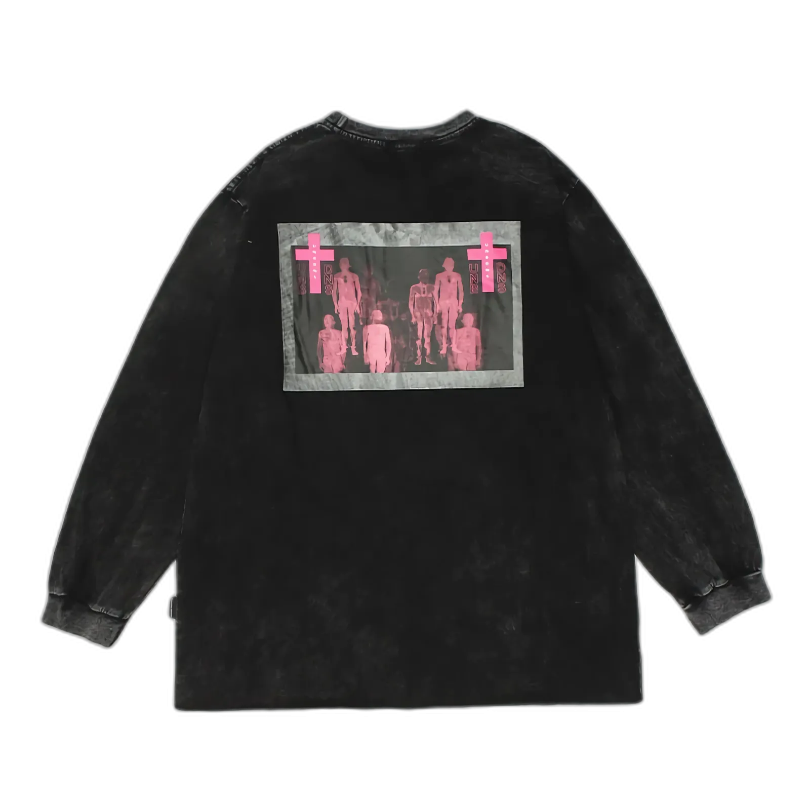 'Unbound' Graphic Print Long Sleeve Cotton Tee