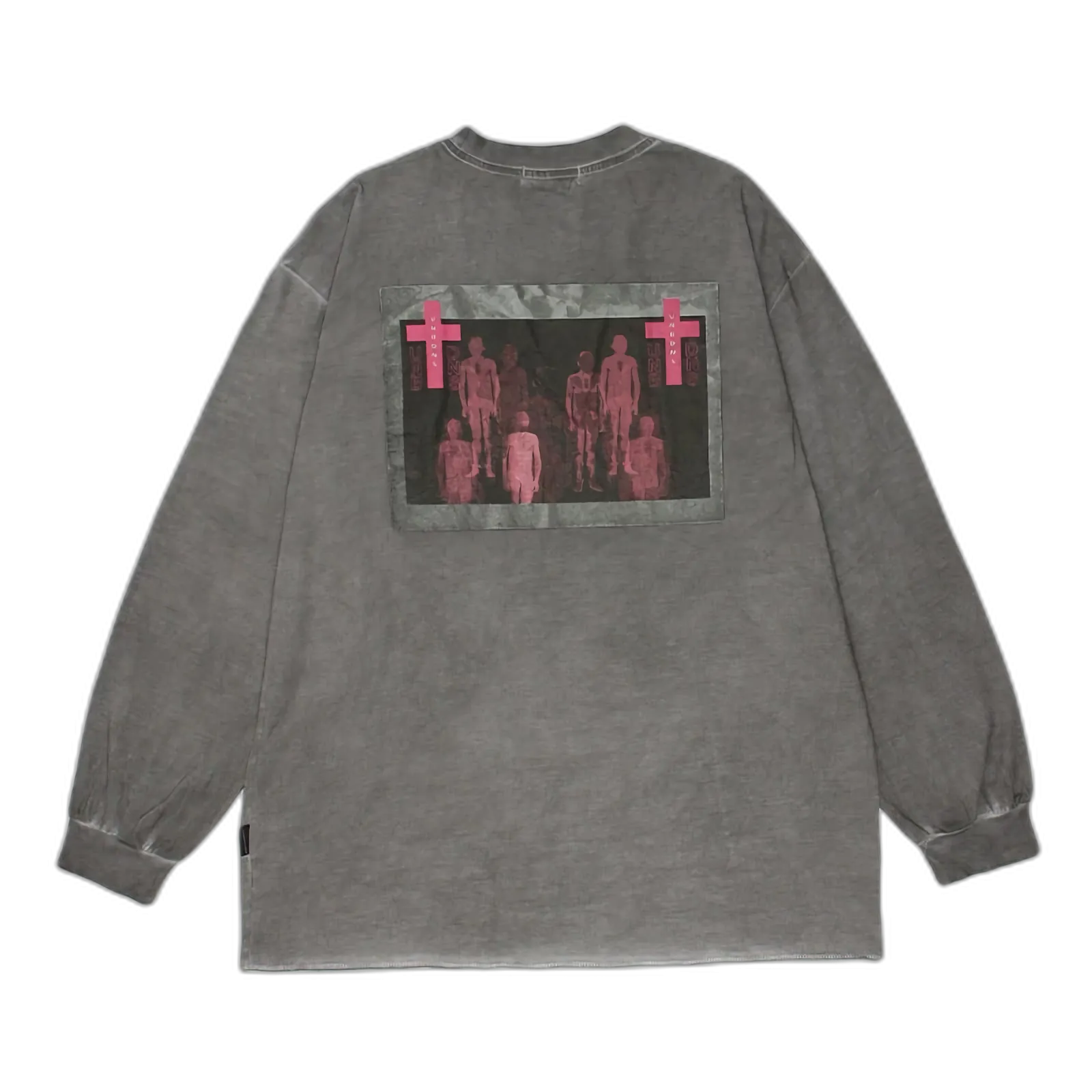 'Unbound' Graphic Print Long Sleeve Cotton Tee