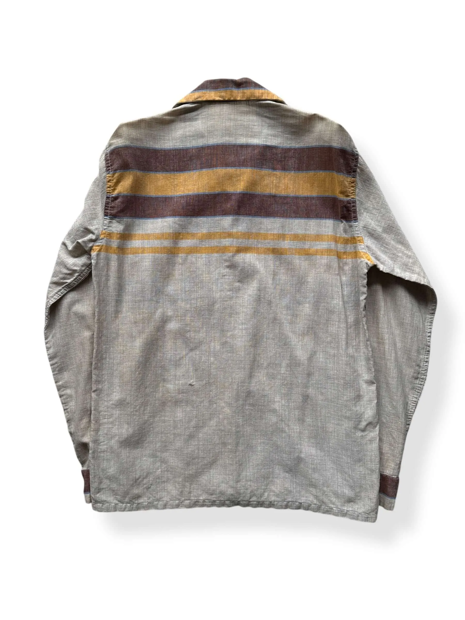 Vintage Brown & Yellow Long Sleeve Loop Collar