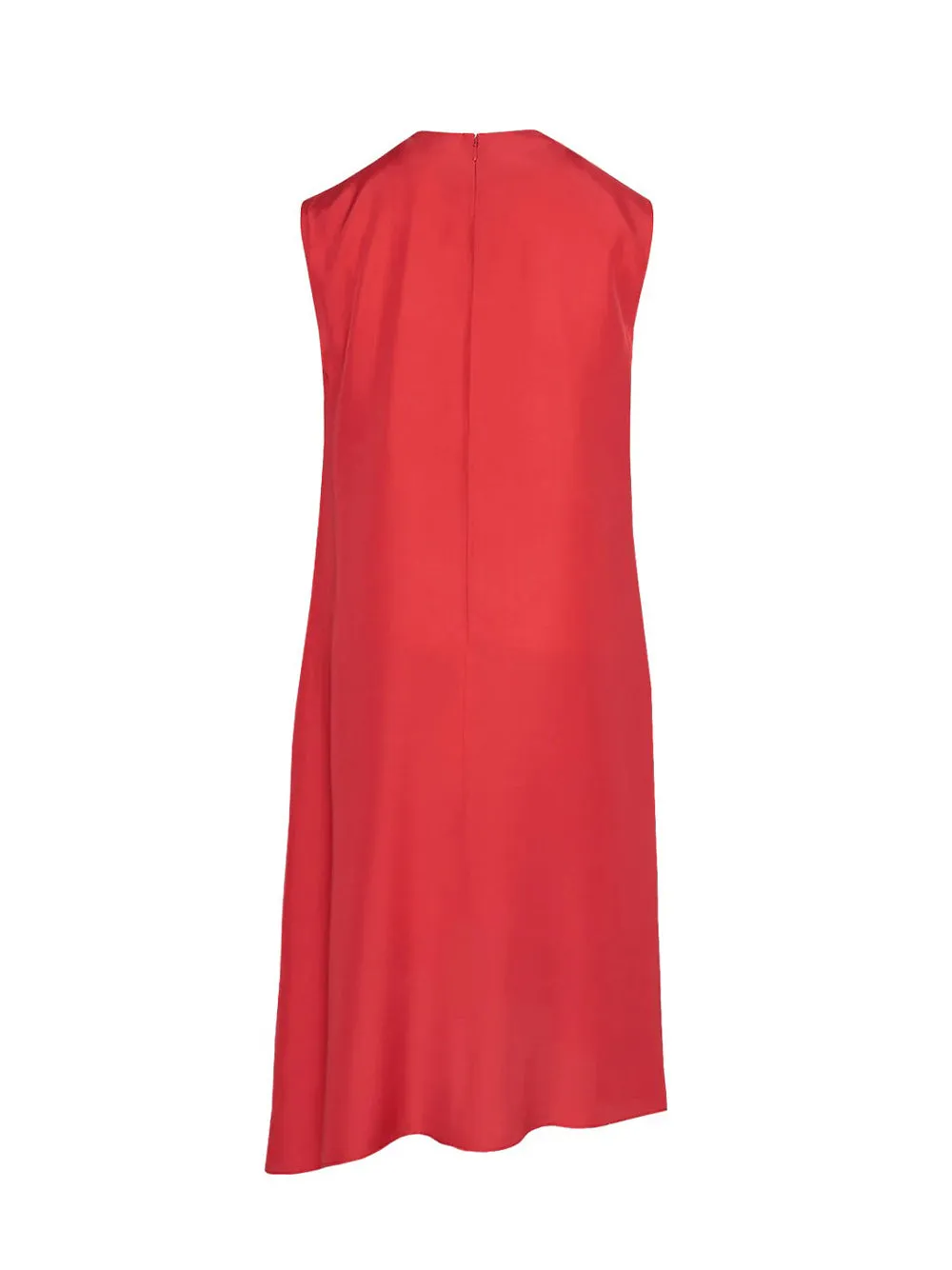Viscose Tencel Twill Front-Pleated Dress (Baby Rose)