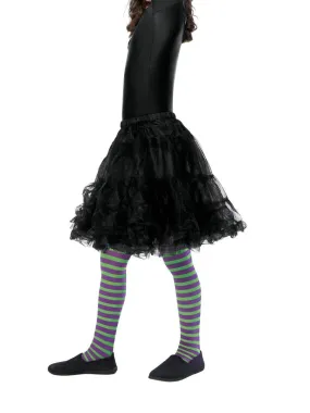 Wicked Witch Child Tights, Green-Purple